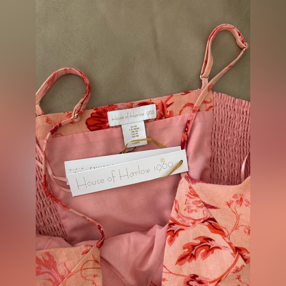 House Of Harlow 1960 Linen Blend Midi Dress - Picture 14 of 15